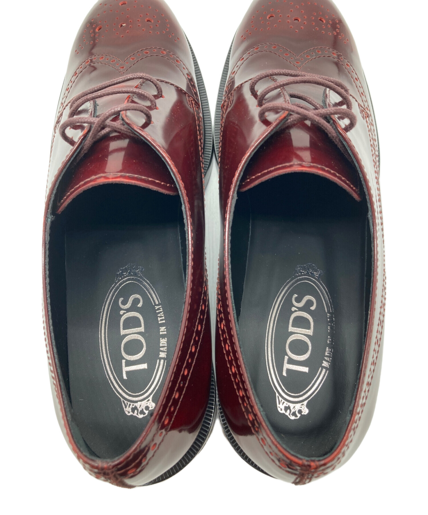 中古・古着通販】TOD'S (トッズ) ウィングチップシューズ ボルドー