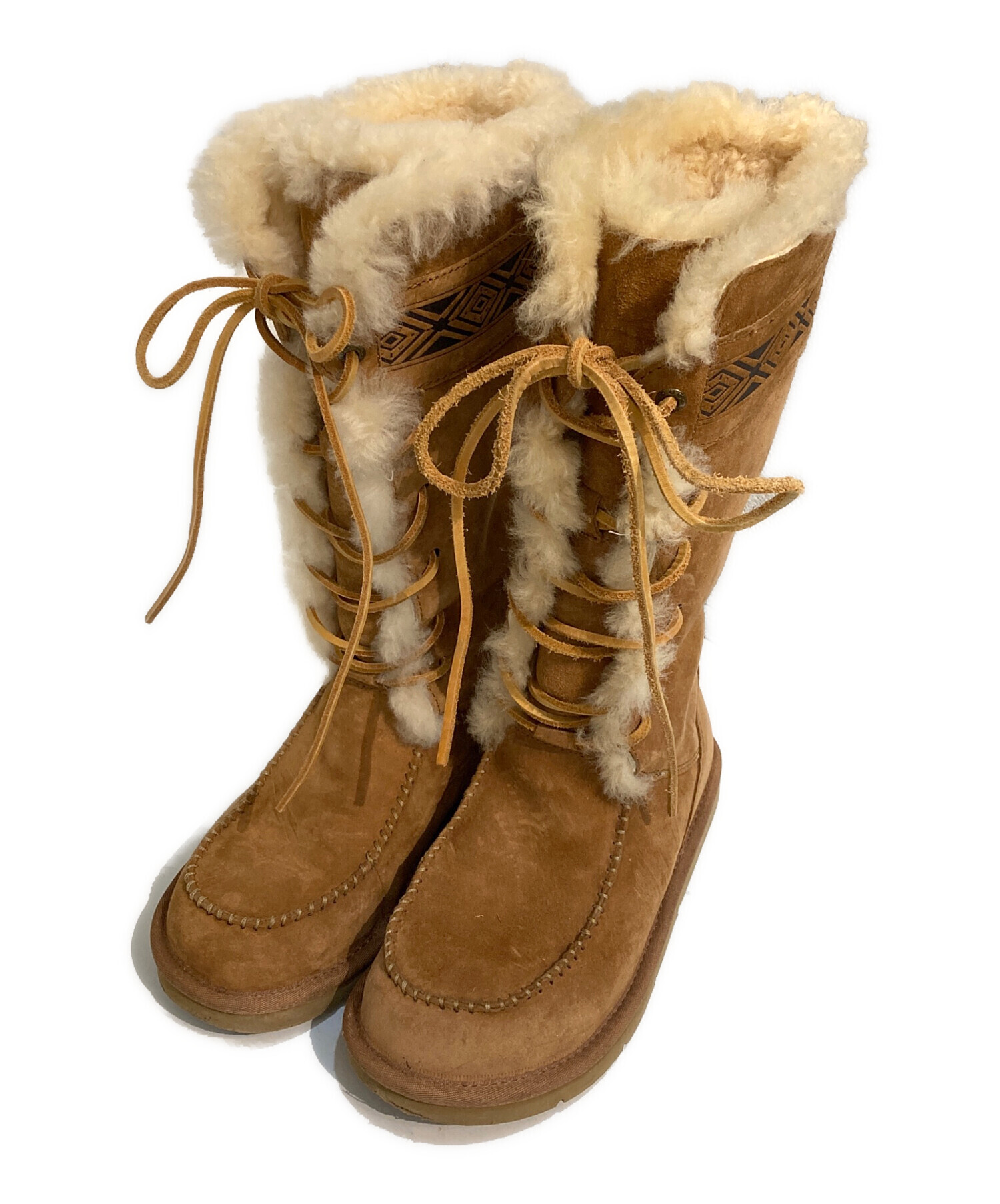 中古・古着通販】UGG (アグ) レースアップムートンロングブーツ