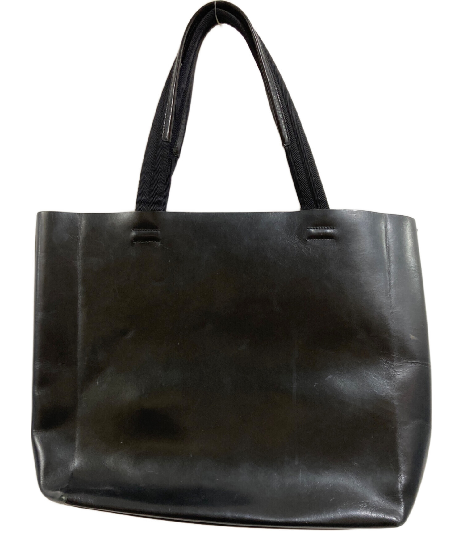 中古・古着通販】PRADA (プラダ) ロゴ型抜きレザートートバッグ