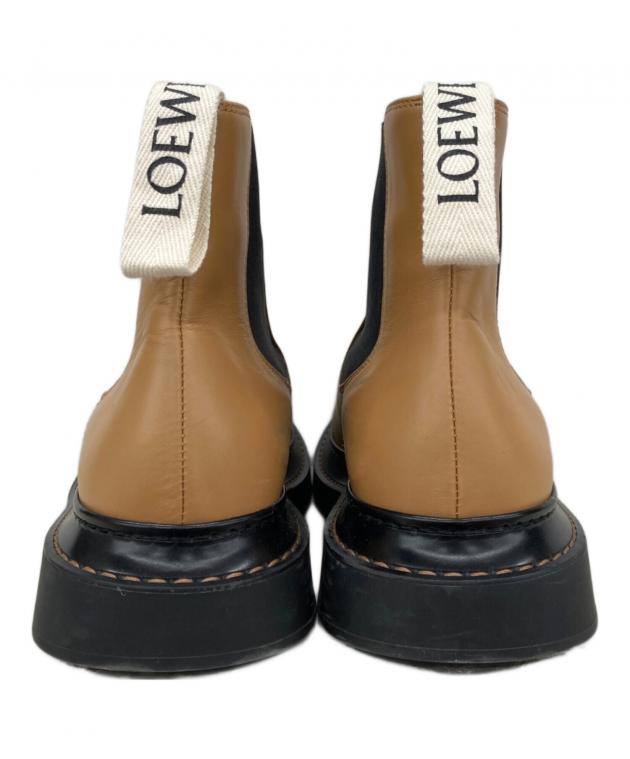 中古・古着通販】LOEWE (ロエベ) サイドゴアブーツ ベージュ サイズ:39