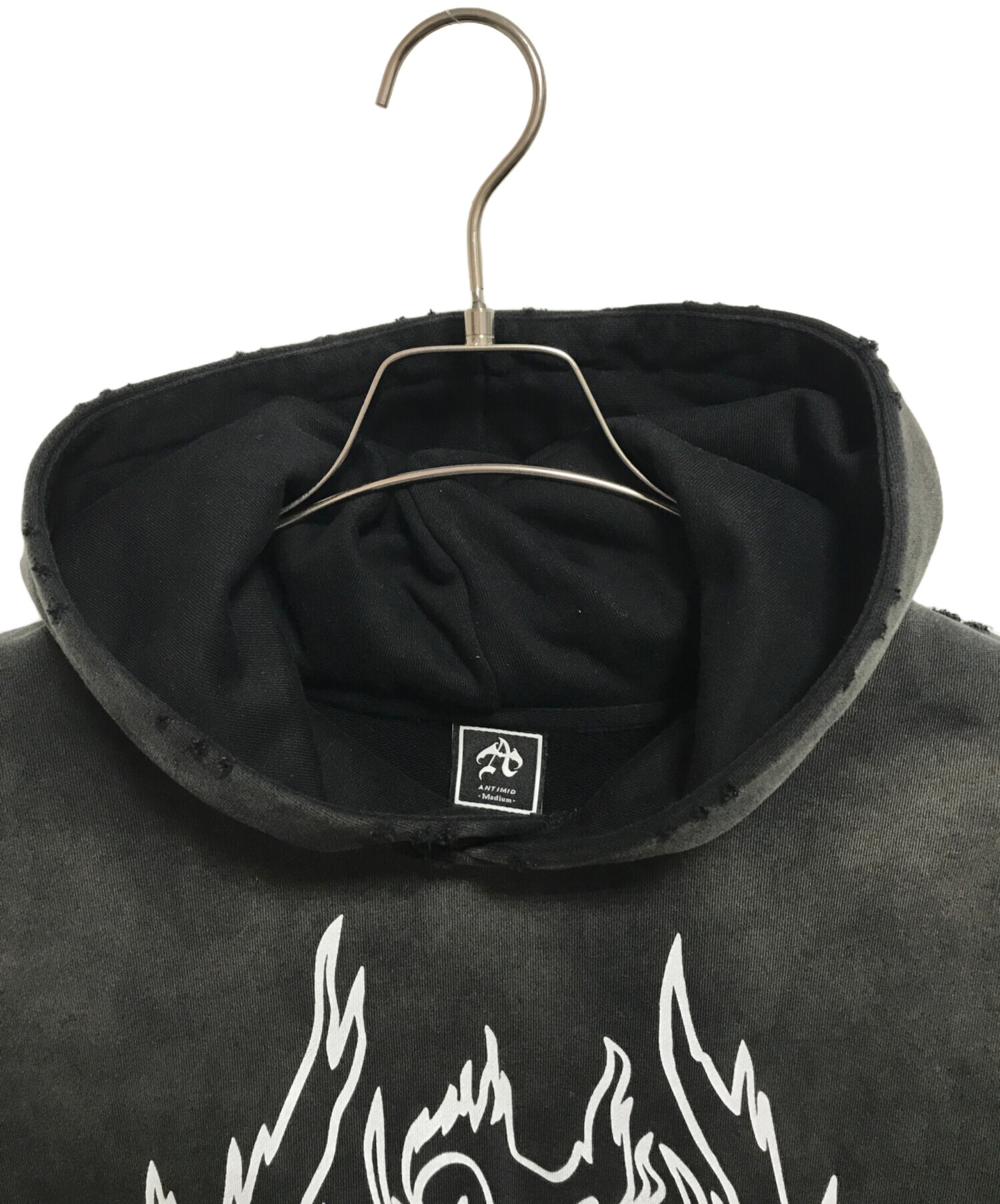 中古・古着通販】antimid (アンチミッド) PIGMENT LOGO HOODIE