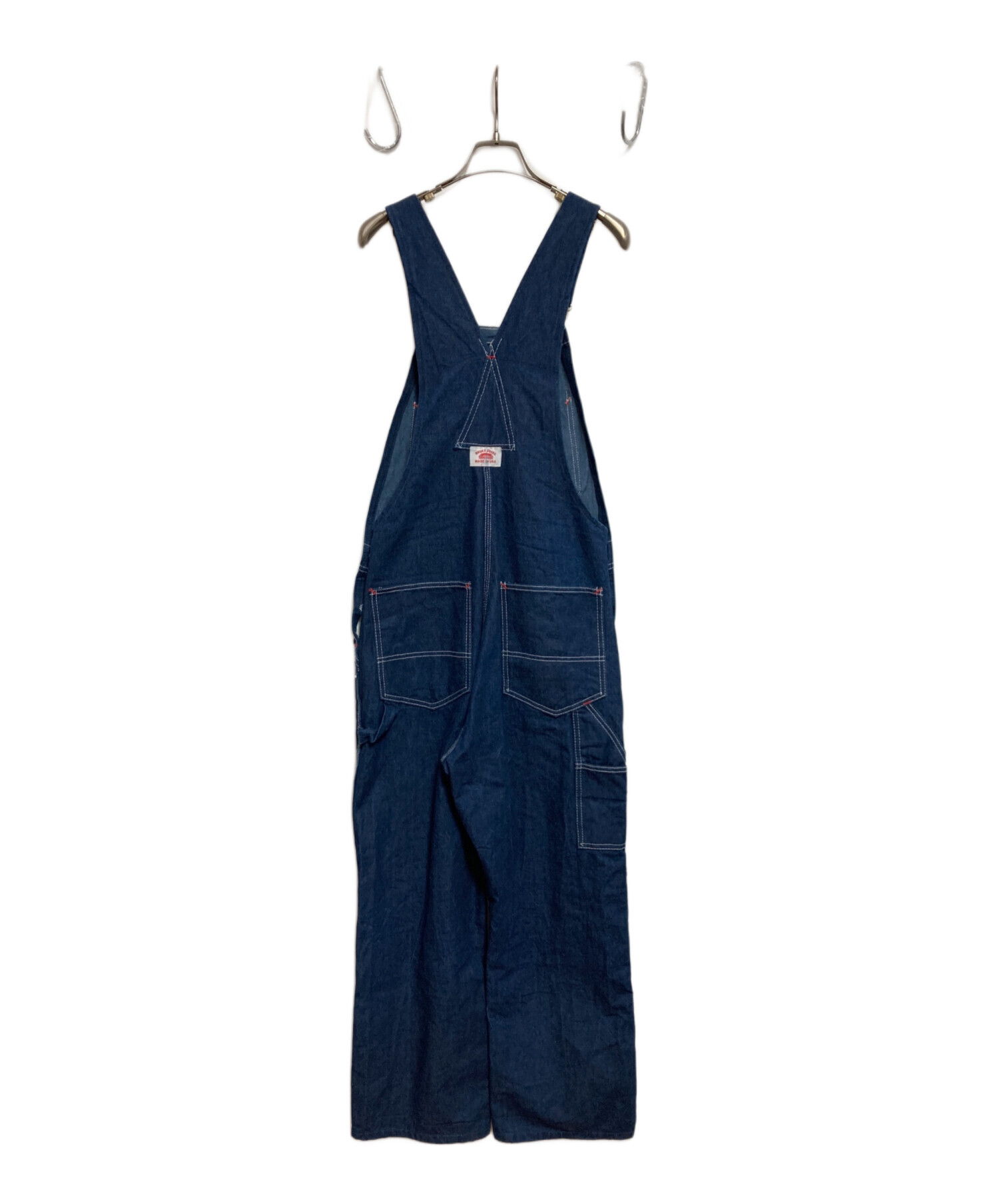 中古・古着通販】round house (ラウンドハウス) デニムオーバーオール
