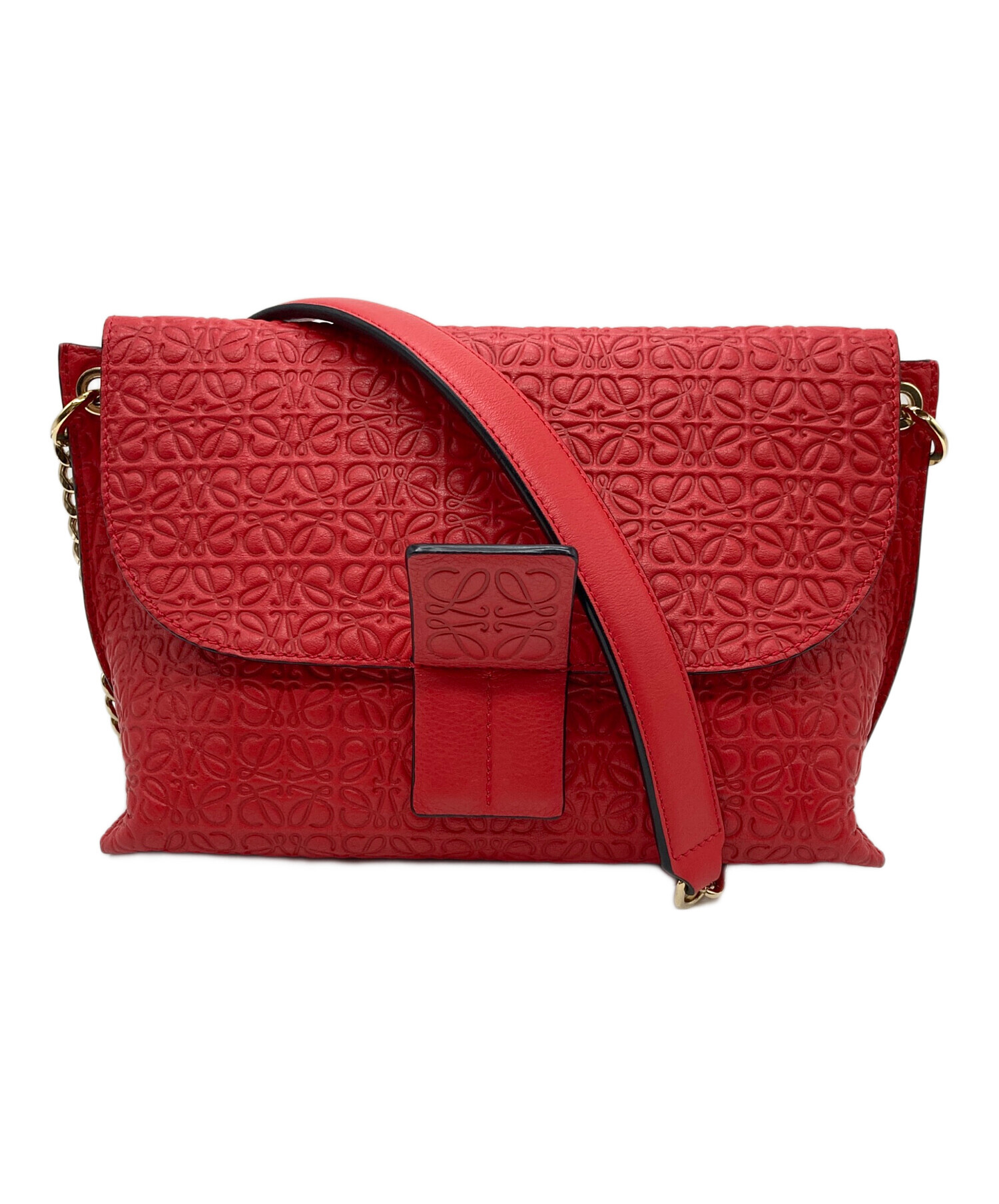 中古・古着通販】LOEWE (ロエベ) アベニュー ショルダーバッグ レッド