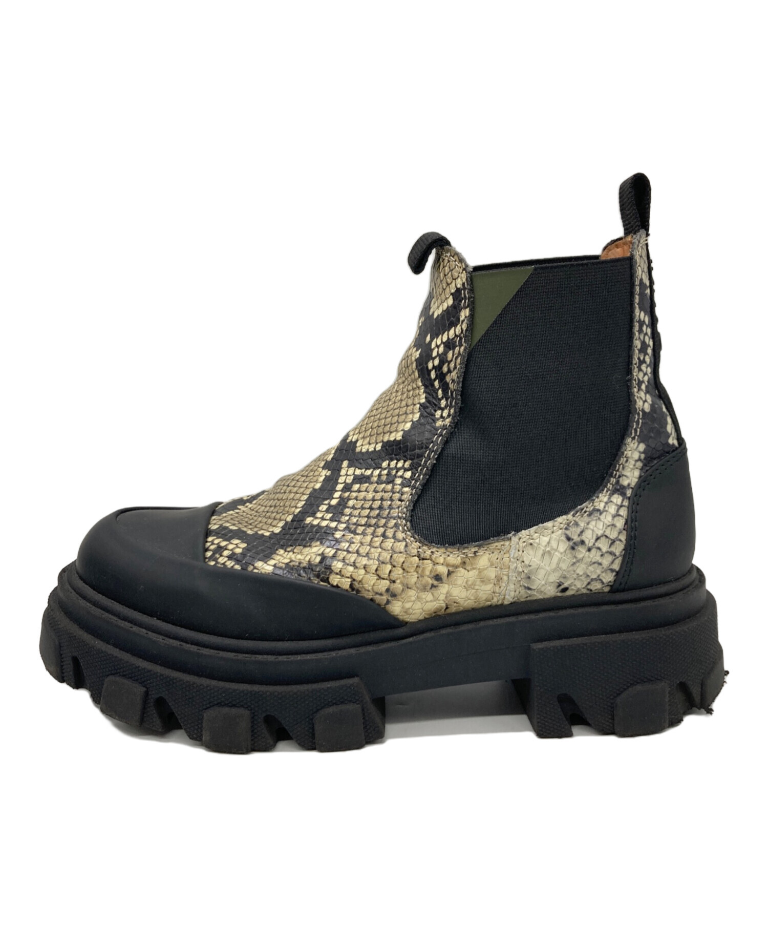 中古・古着通販】Ganni (ガニー) サイドゴアブーツ ベージュ サイズ:36