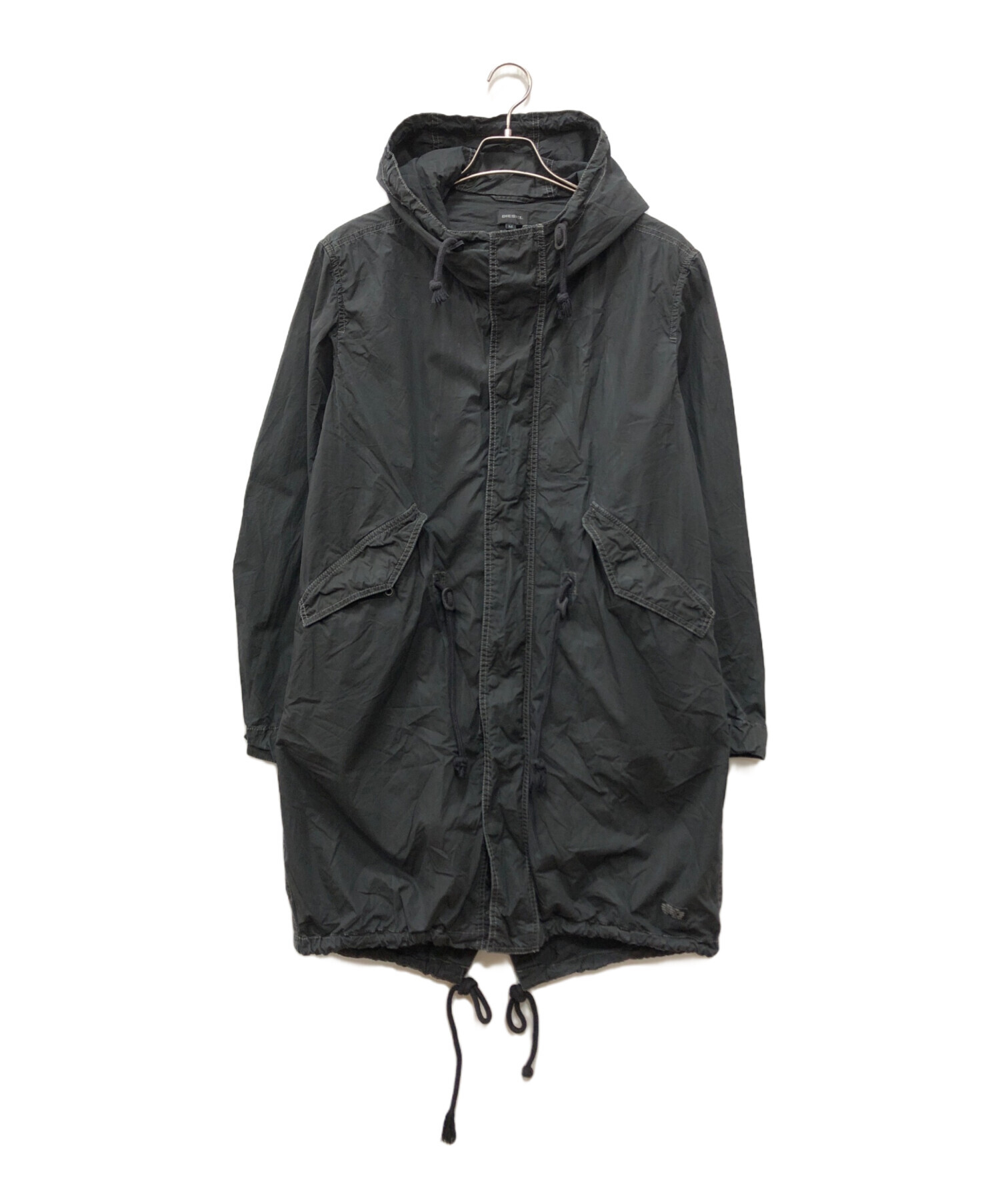 中古・古着通販】DIESEL (ディーゼル) モッズコート ブラック サイズ:M