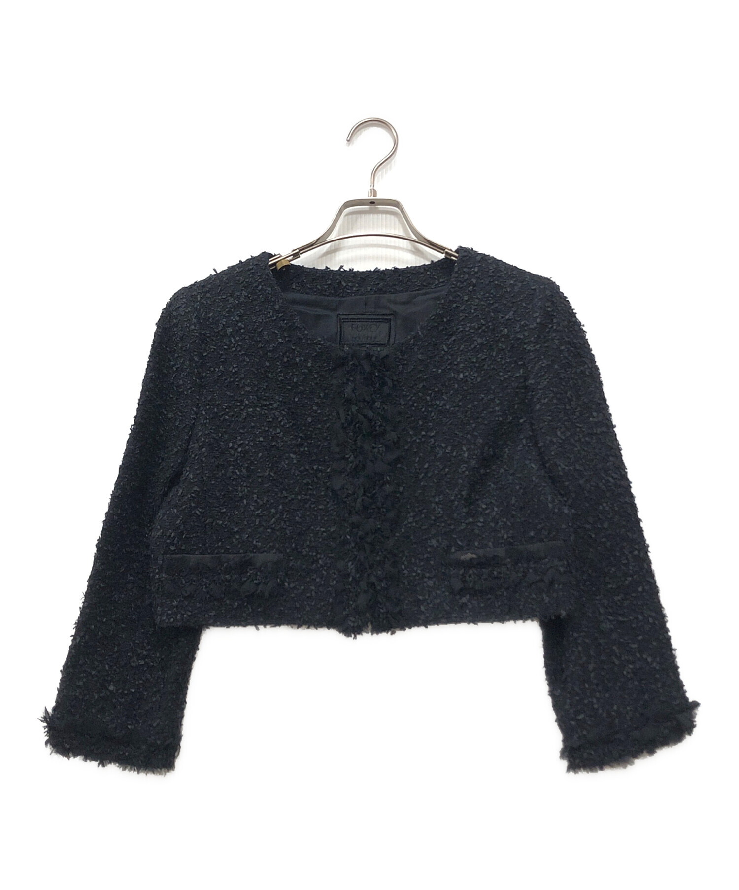 中古・古着通販】FOXEY (フォクシー) ノーカラーツイードジャケット