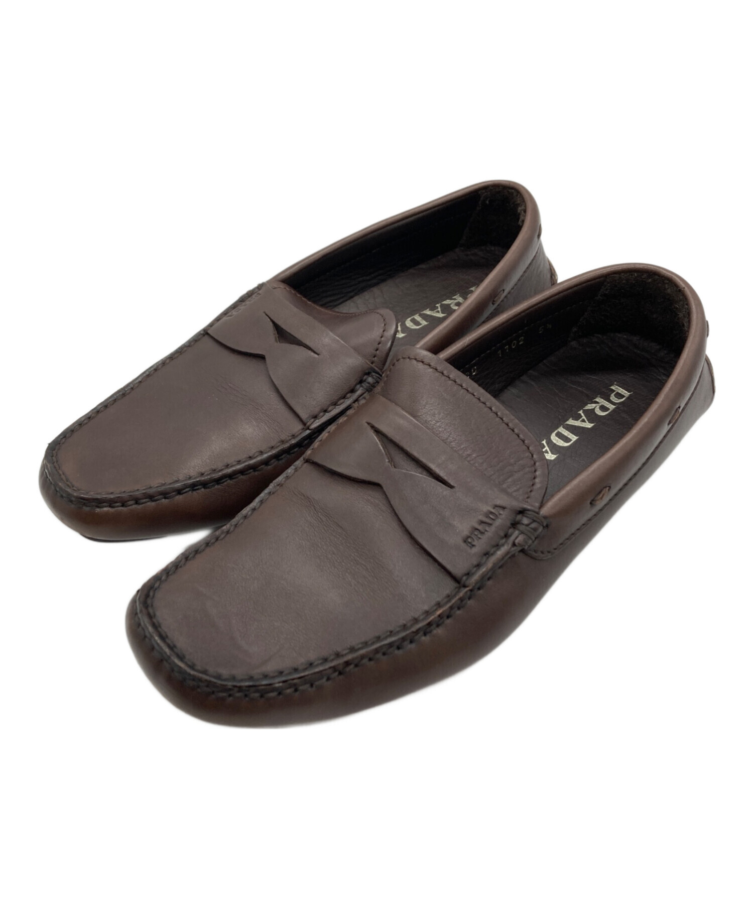 中古・古着通販】PRADA (プラダ) PRADAドライビングシューズ ブラウン