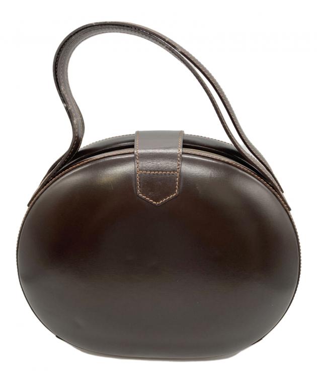 中古・古着通販】LOEWE (ロエベ) ラウンド型ハンドバッグ ブラウン