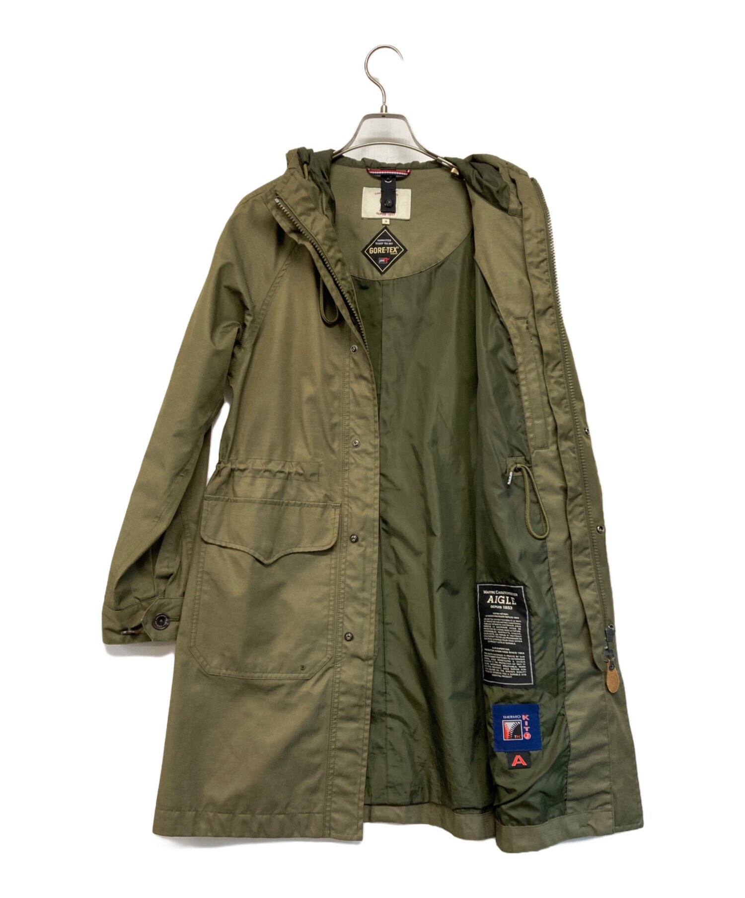 中古・古着通販】AIGLE (エーグル) モッズコート カーキ サイズ:SIZE S