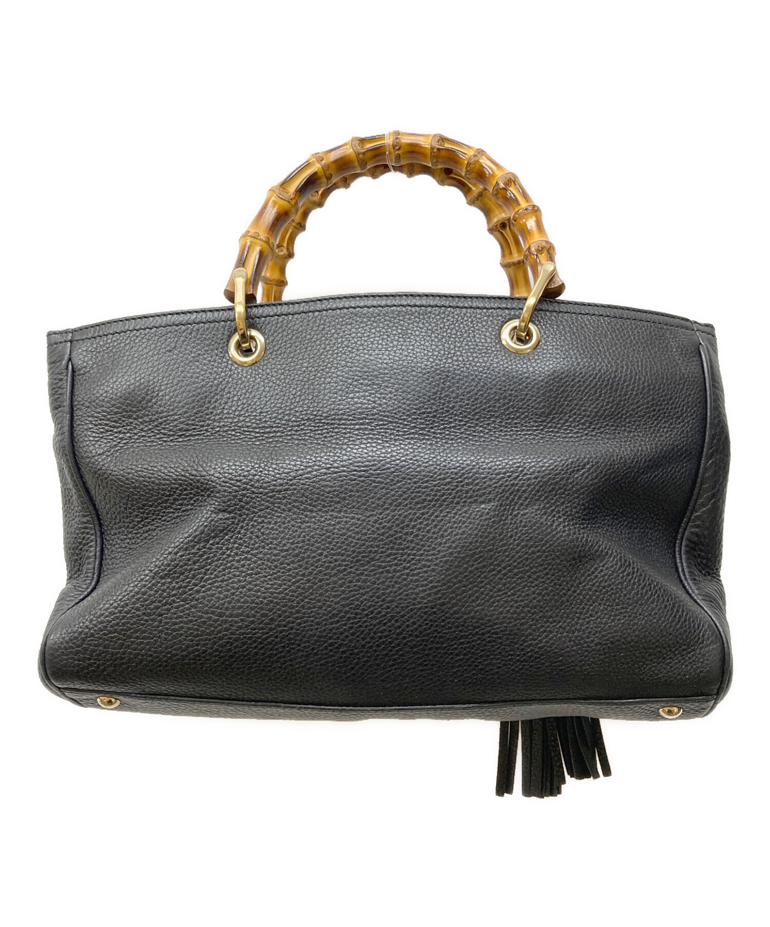 中古・古着通販】GUCCI (グッチ) バンブーショッパーバッグ ブラック