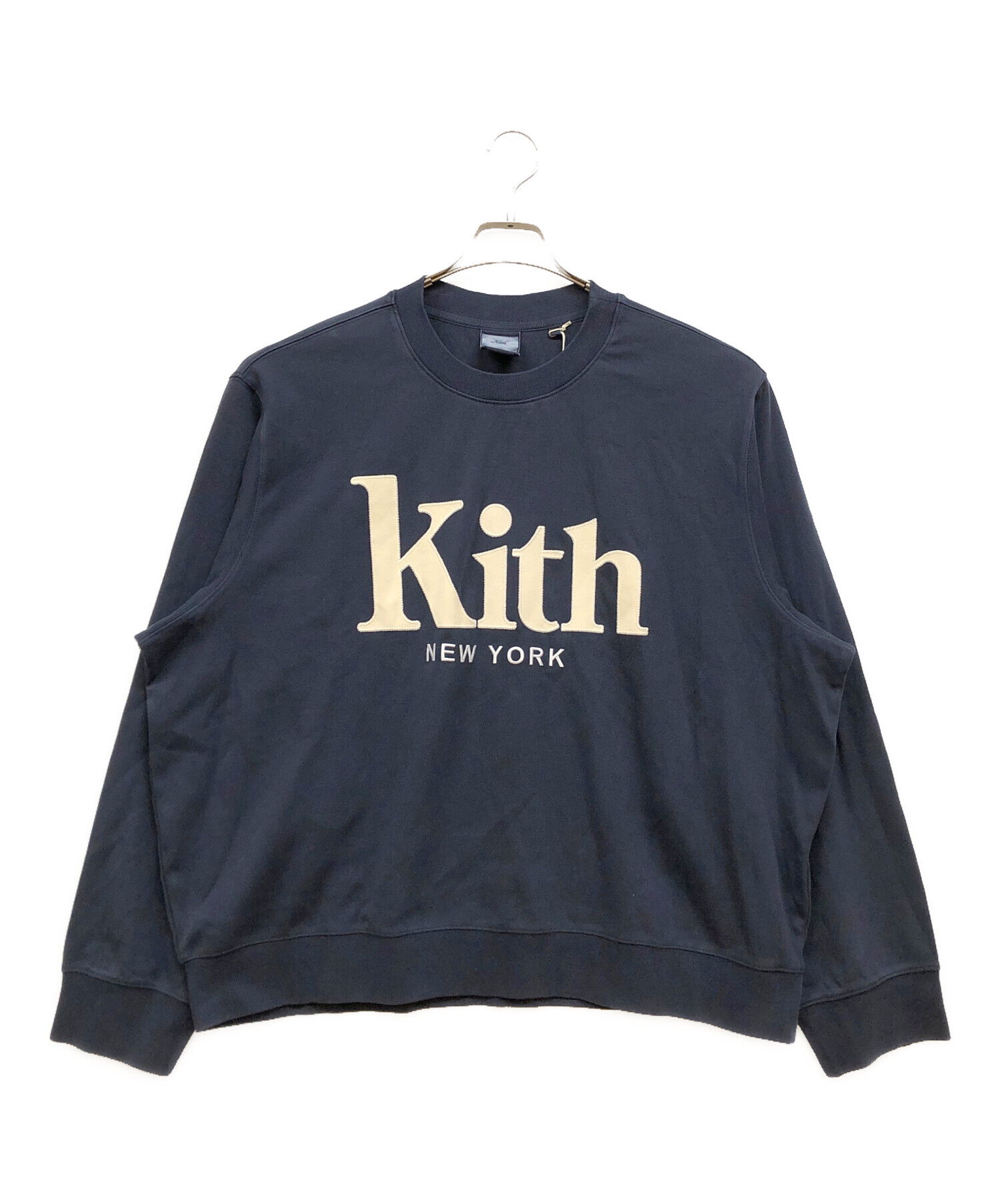 中古・古着通販】KITH (キス) ロゴスウェット ネイビー サイズ:XXL 未