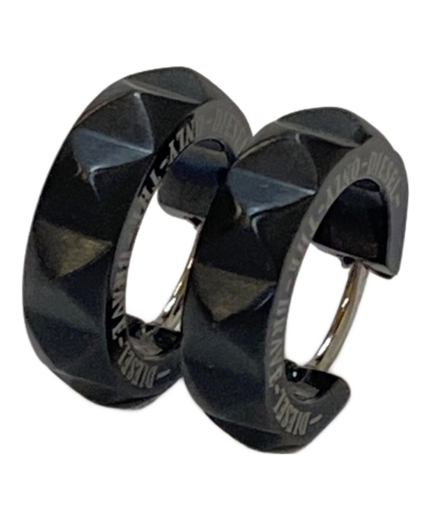 中古・古着通販】DIESEL (ディーゼル) フープブラックピアス ブラック