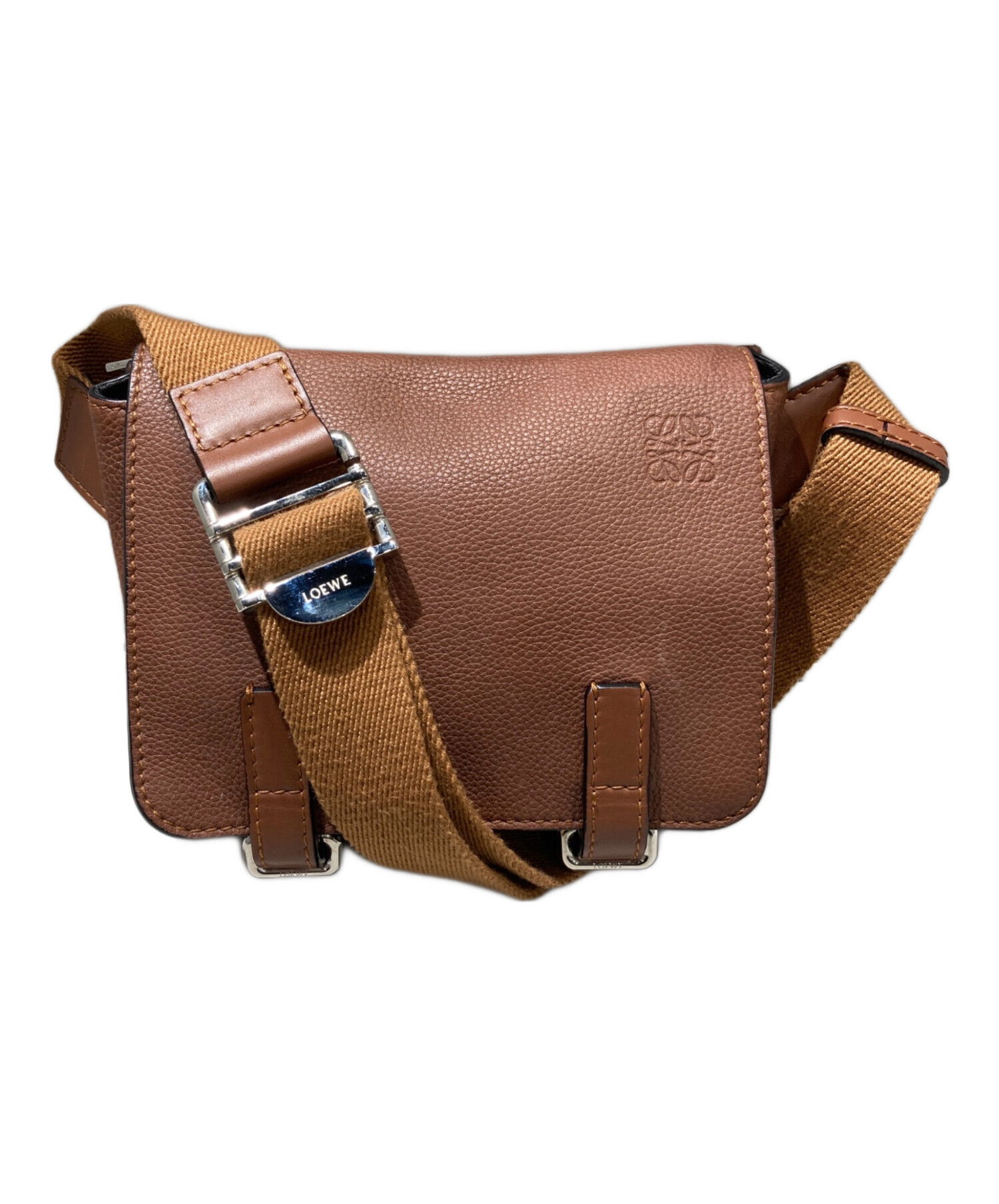 中古・古着通販】LOEWE (ロエベ) ミリタリー メッセンジャーバッグ XS