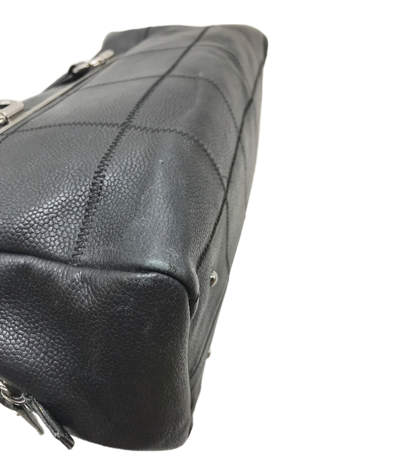 中古・古着通販】CHANEL (シャネル) キャビアスキンチョコバーミニ