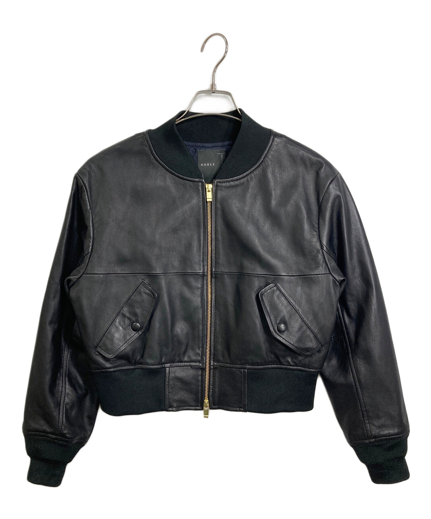 中古・古着通販】Noble (ノーブル) ラムレザーMA-1ブルゾン アウター