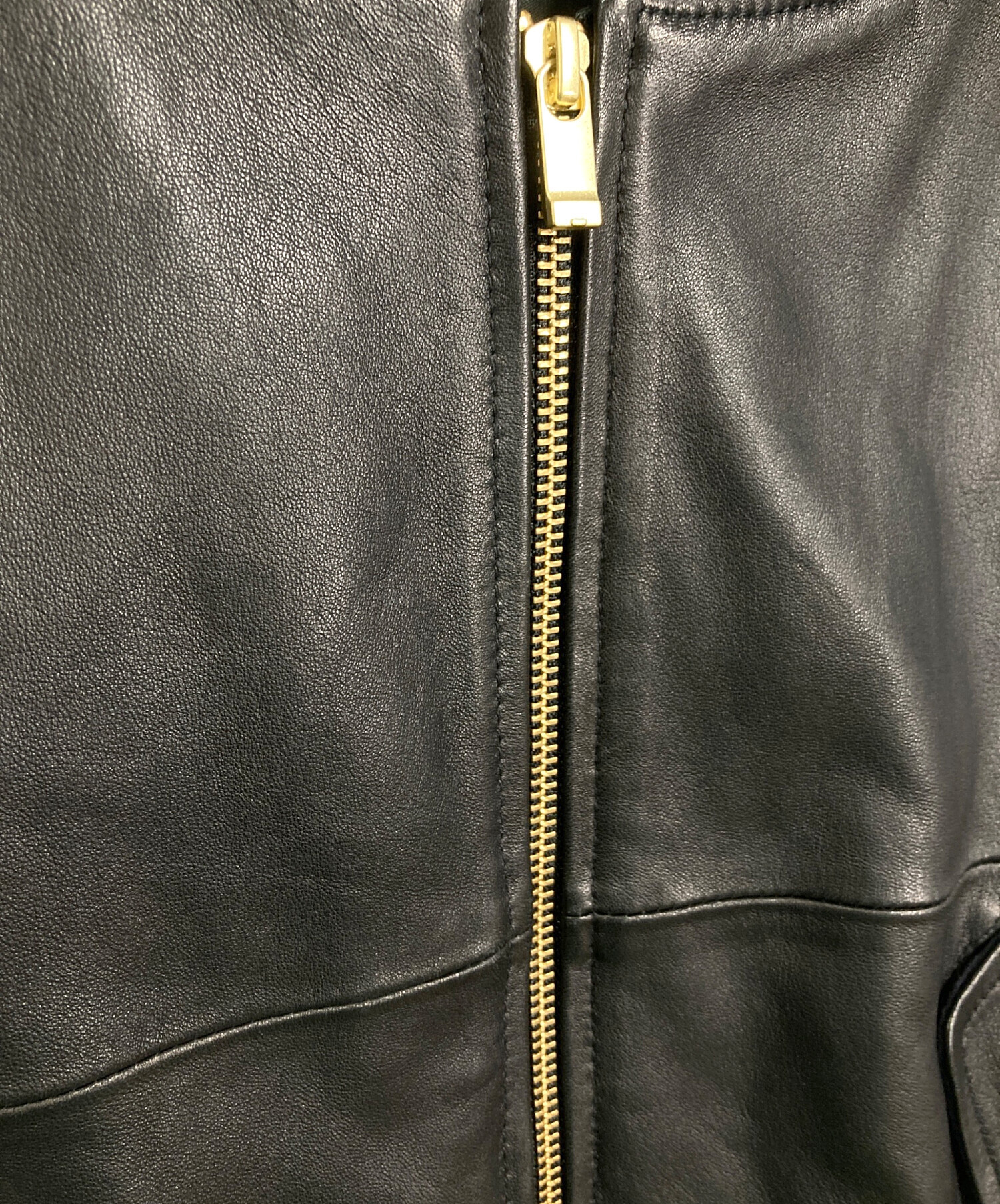 中古・古着通販】Noble (ノーブル) ラムレザーMA-1ブルゾン アウター