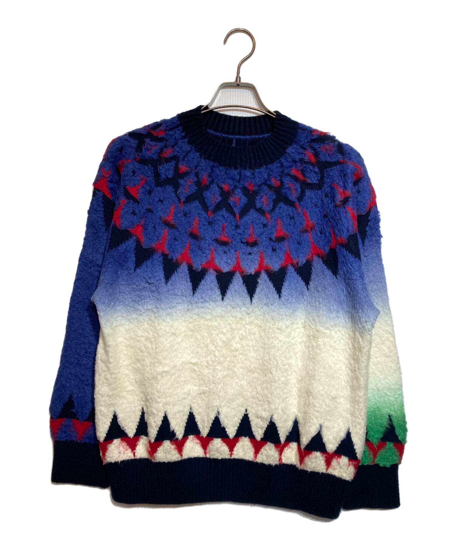 中古・古着通販】sacai (サカイ) Jacquard Knit Pullover ネイビー