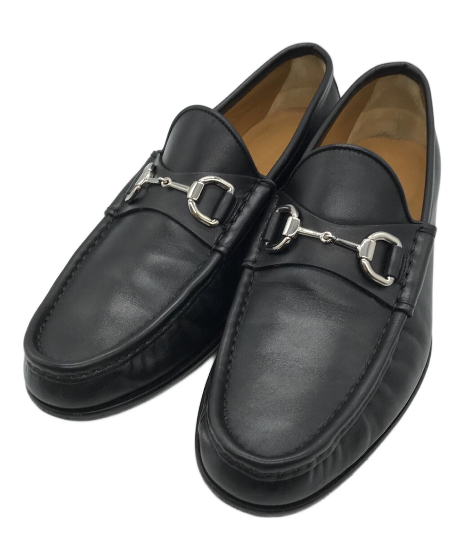 中古・古着通販】GUCCI (グッチ) ホースビットローファー ブラック