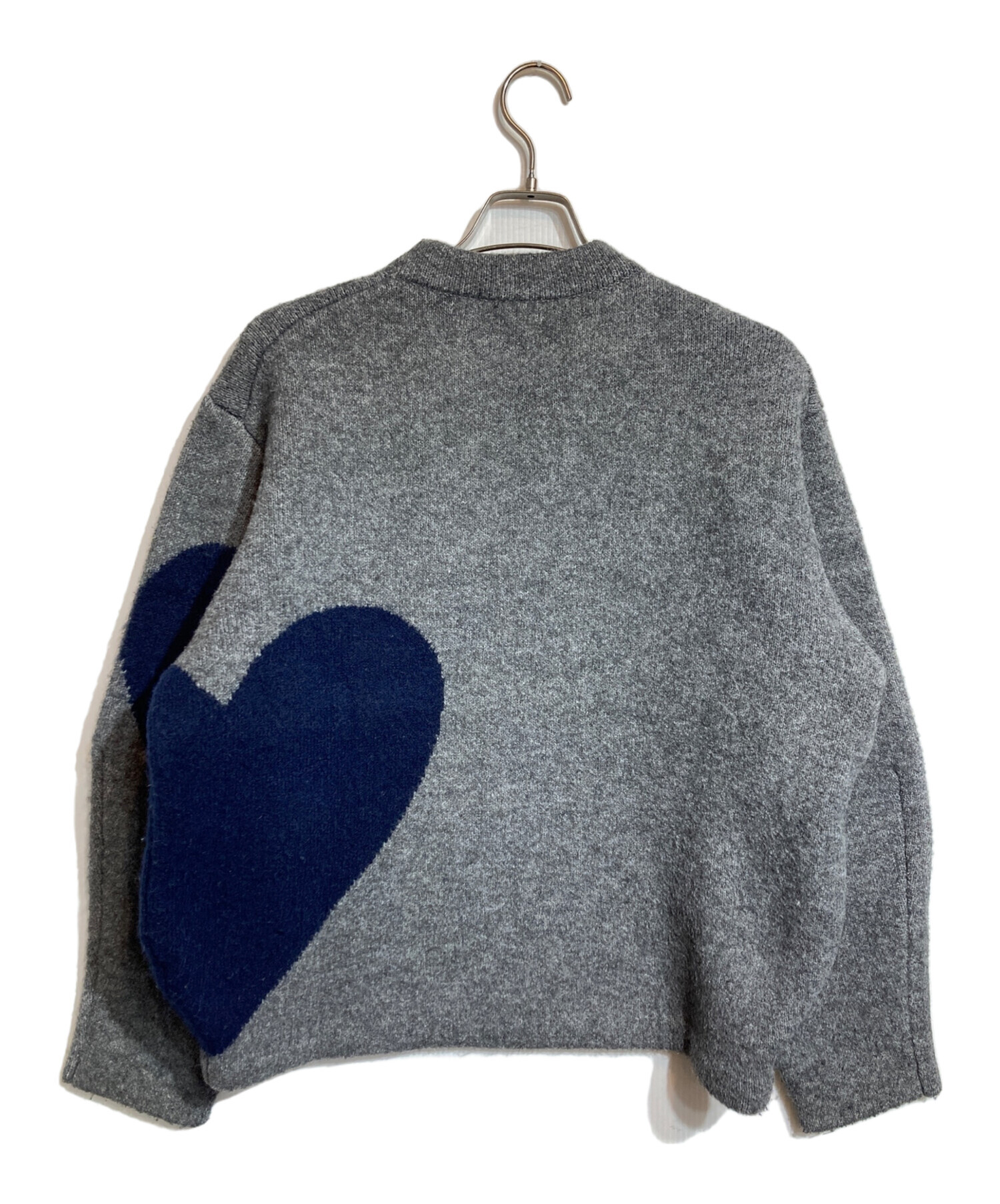 中古・古着通販】NKNIT (ンニット) ハートパターンニット グレー