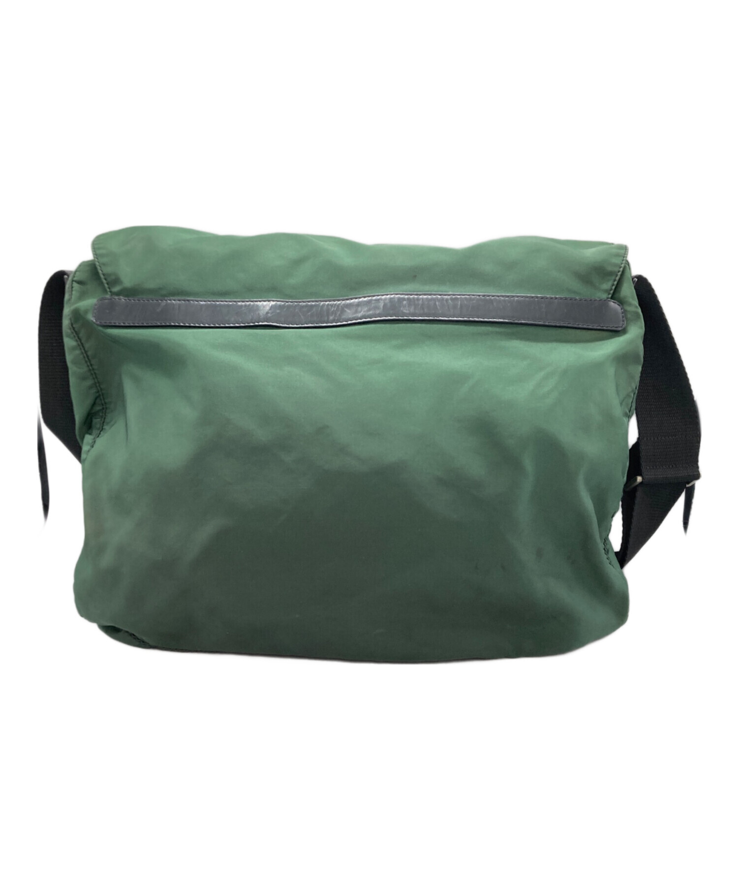 中古・古着通販】PRADA (プラダ) ナイロンショルダーバッグ グリーン