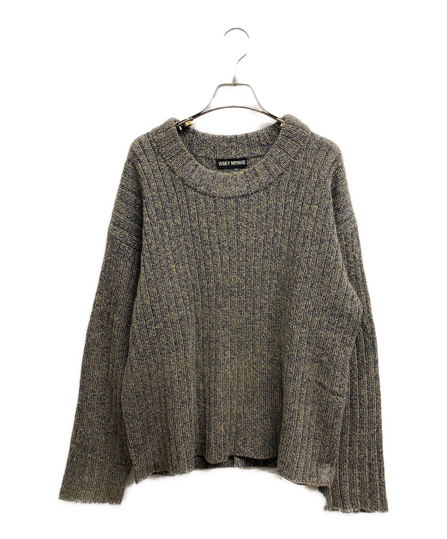 中古・古着通販】ISSEY MIYAKE (イッセイミヤケ) シルクウールクルー