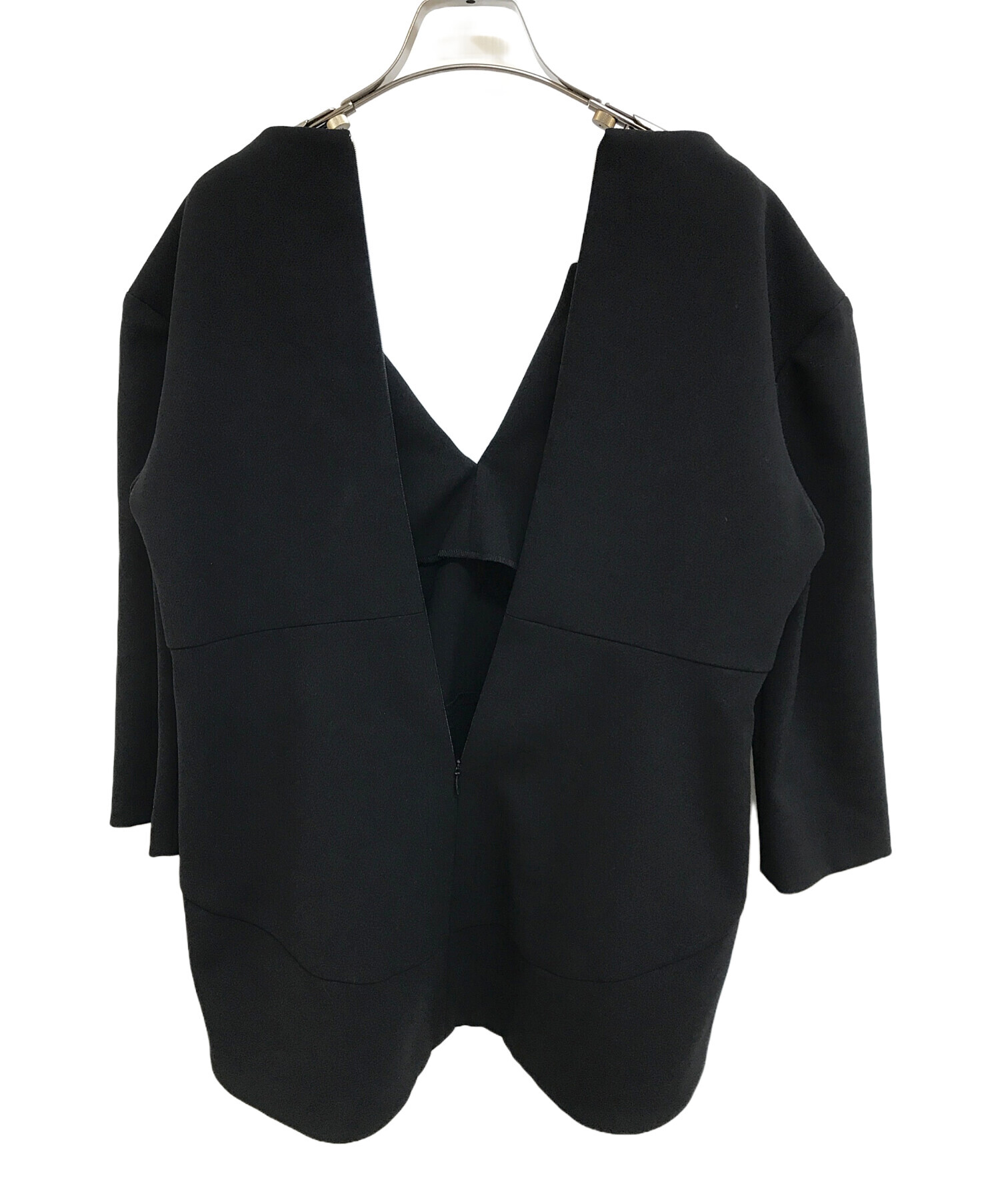 中古・古着通販】YOKO CHAN (ヨーコチャン) パールブラウス ブラック