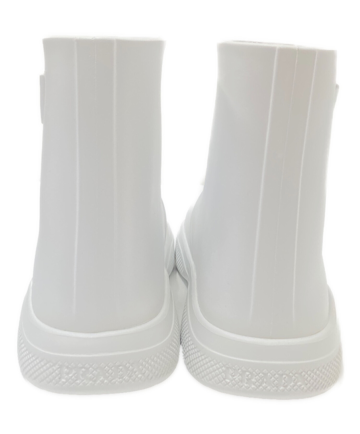 中古・古着通販】PRADA (プラダ) レインブーツ ホワイト サイズ:39