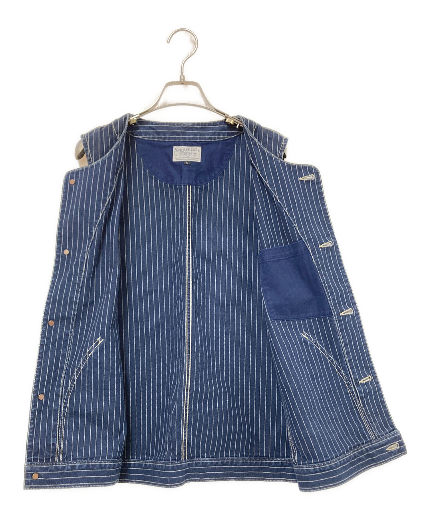 中古・古着通販】Schott (ショット) OLD HICKORY DENIM VEST ネイビー