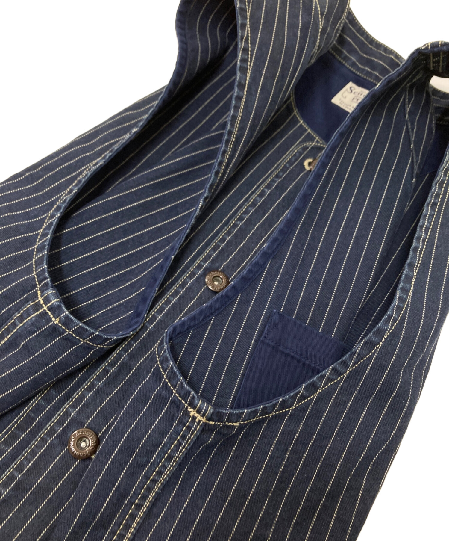 中古・古着通販】Schott (ショット) OLD HICKORY DENIM VEST ネイビー