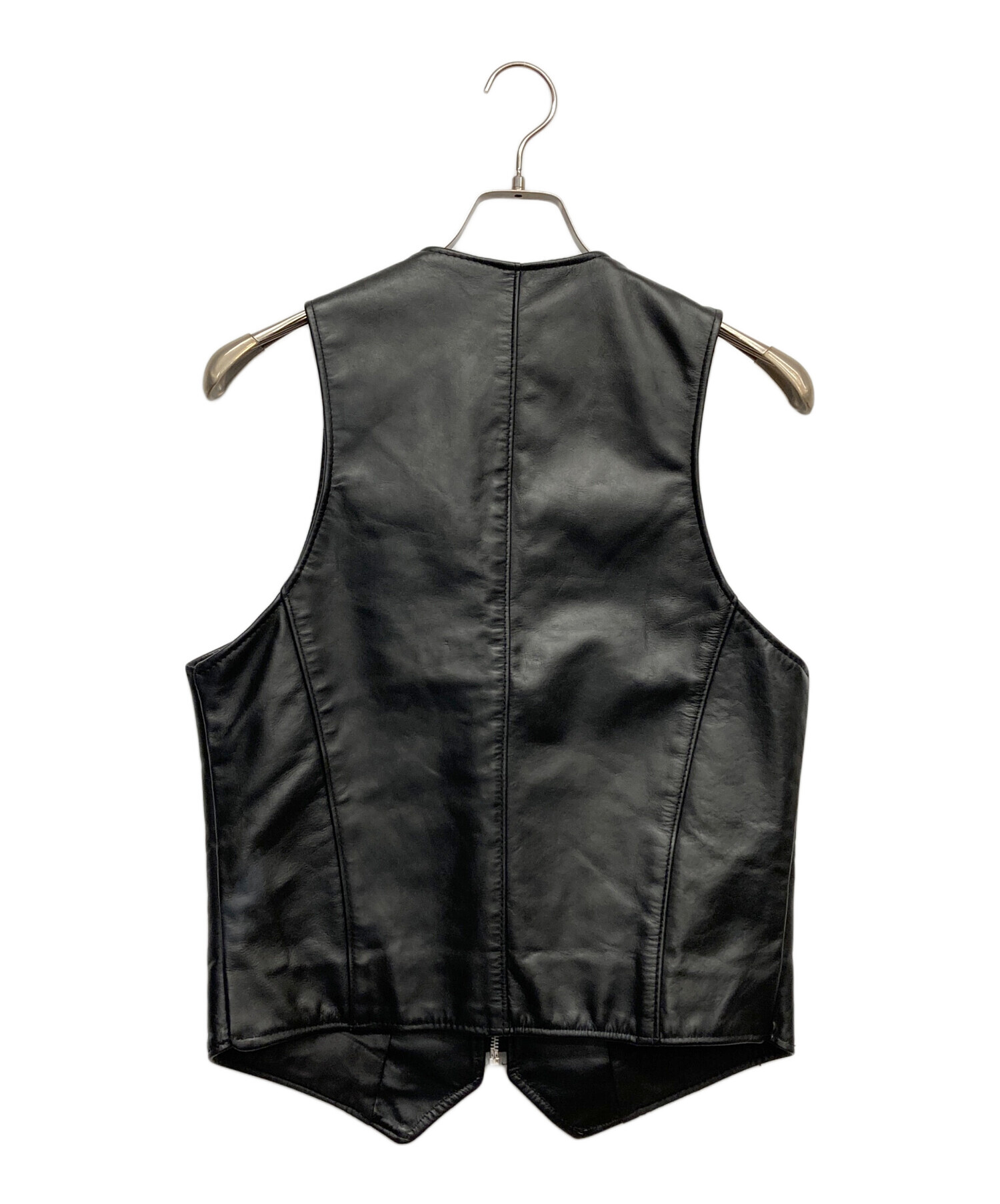 中古・古着通販】Schott (ショット) レザーベスト ブラック サイズ:S