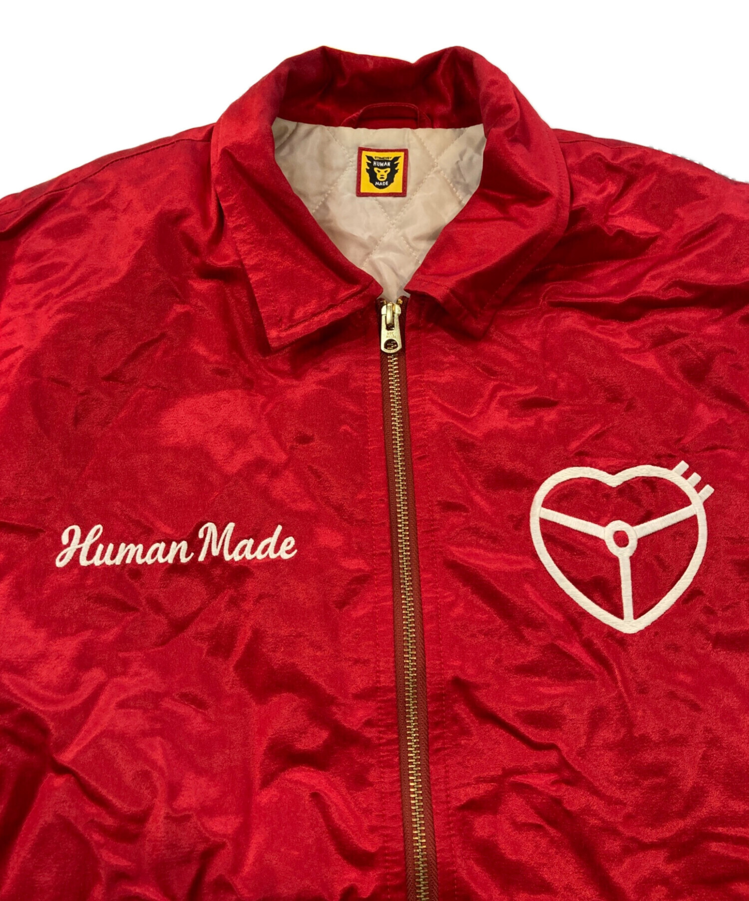 中古・古着通販】HUMAN MADE (ヒューマンメイド) SATIN JACKET レッド