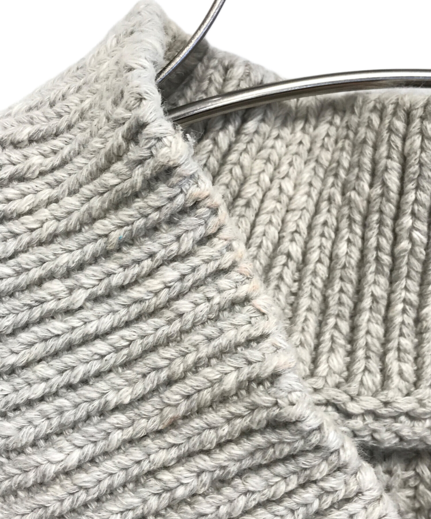 中古・古着通販】NULLUS (ヌールス) DECONSTRUCTED SWEATER グレージュ