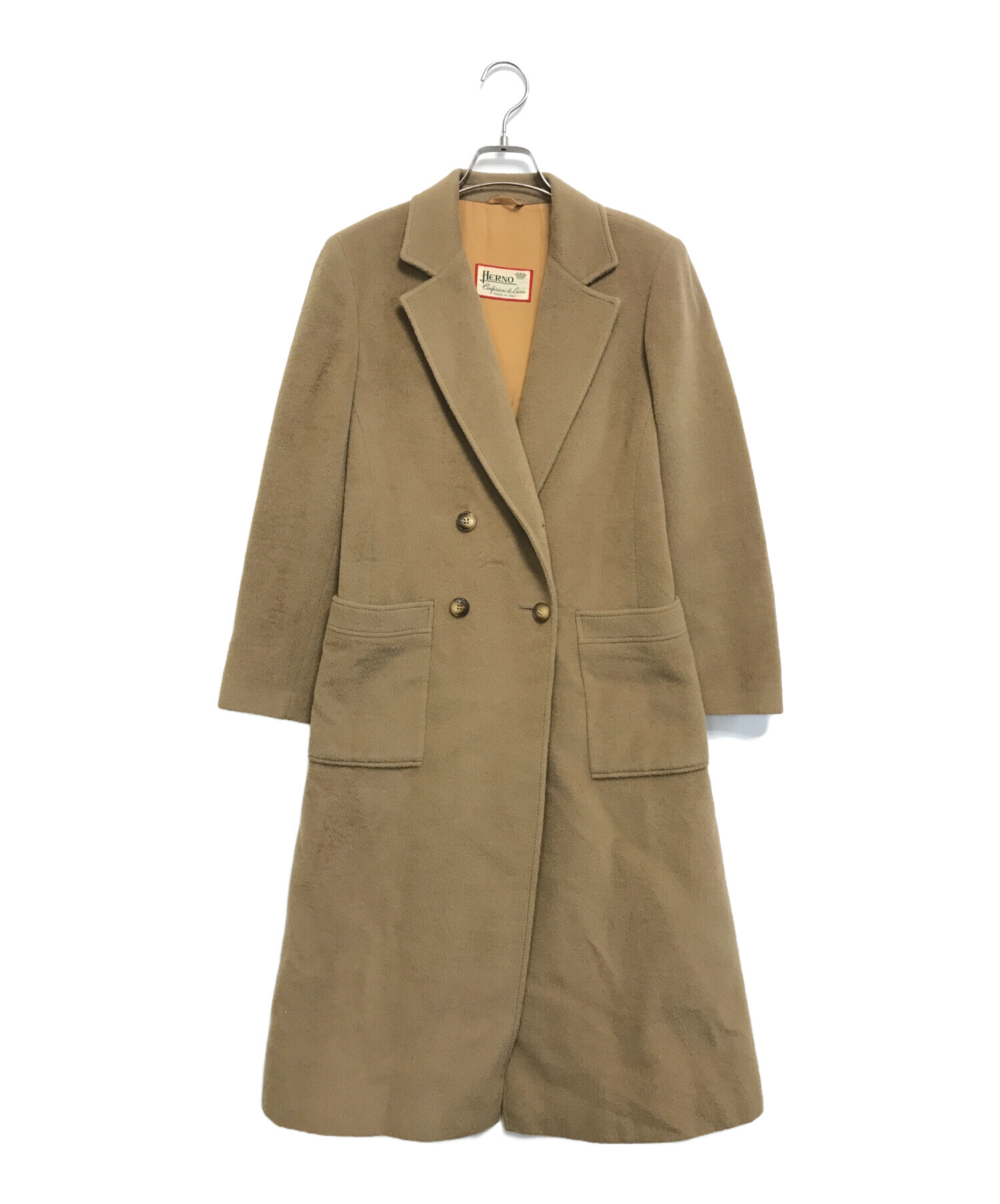 中古・古着通販】HERNO (ヘルノ) ウールカシミヤダブルコート カーキ