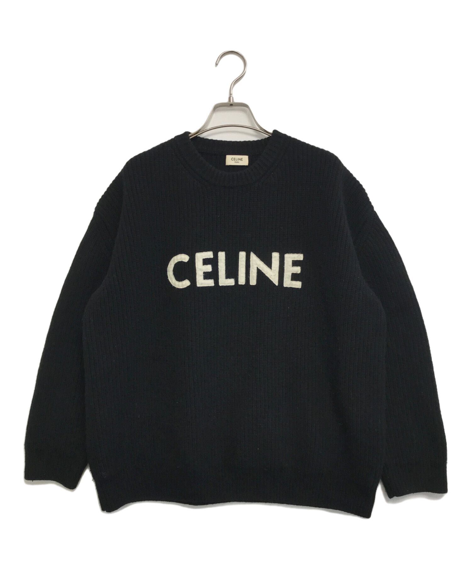 中古・古着通販】CELINE (セリーヌ) ロゴニット ブラック サイズ:XS