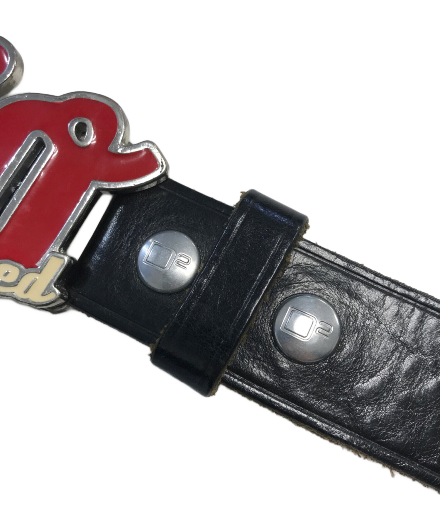 中古・古着通販】DSQUARED2 (ディースクエアード) ロゴバックルレザー