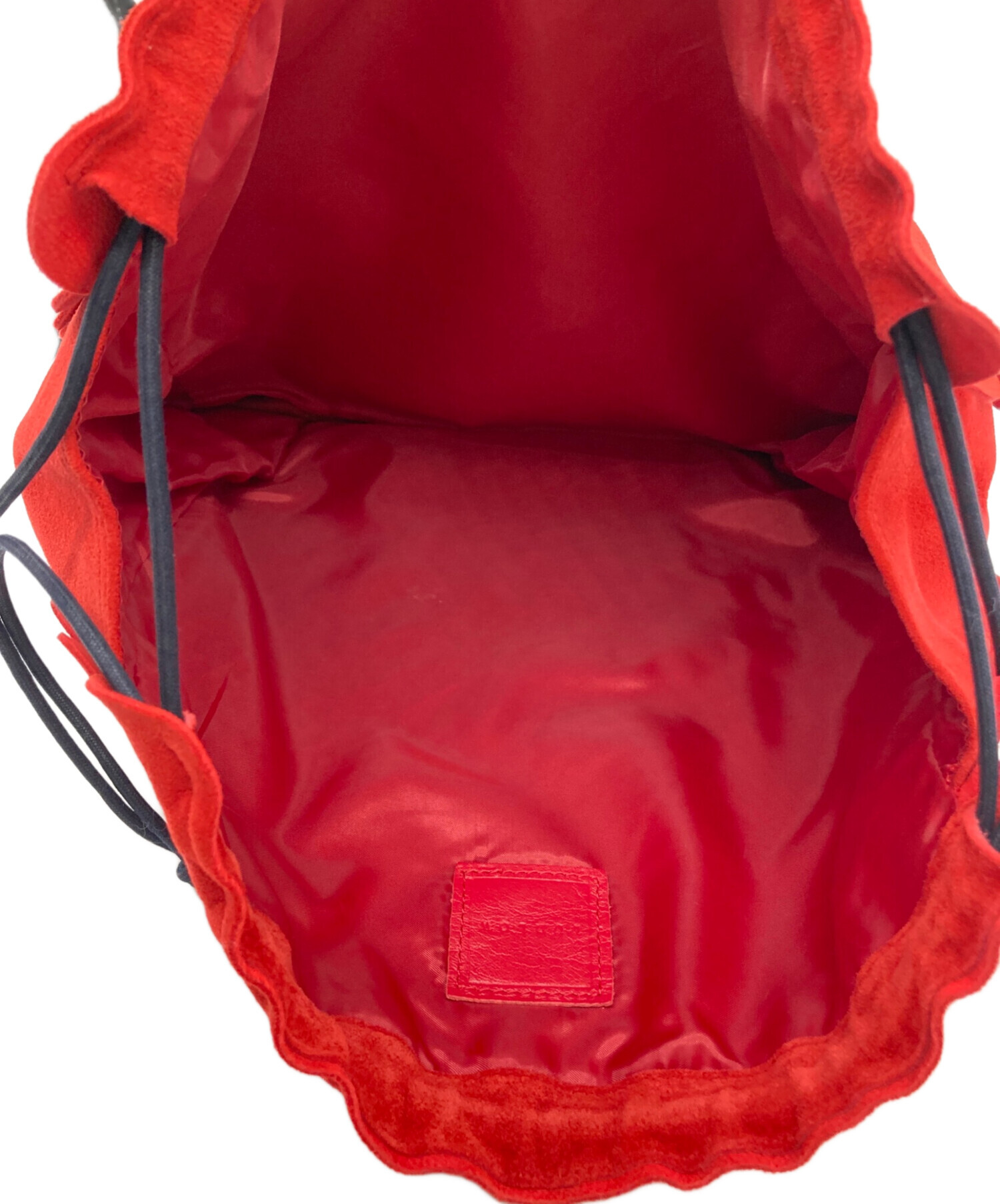 中古・古着通販】LUDLOW (ラドロー) スカラップ巾着バッグ レッド