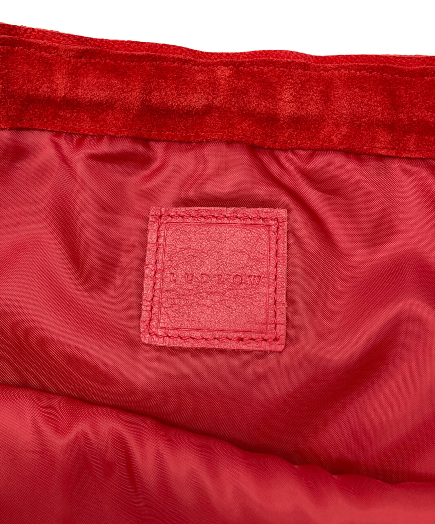 中古・古着通販】LUDLOW (ラドロー) スカラップ巾着バッグ レッド