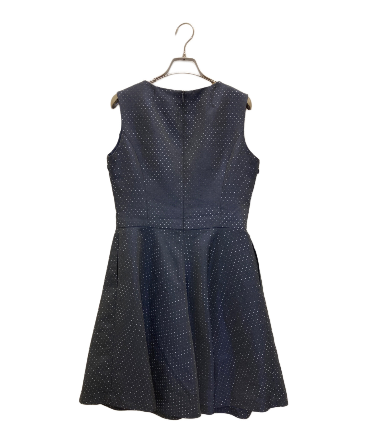 中古・古着通販】Rene (ルネ) ドットワンピース ネイビー サイズ:38