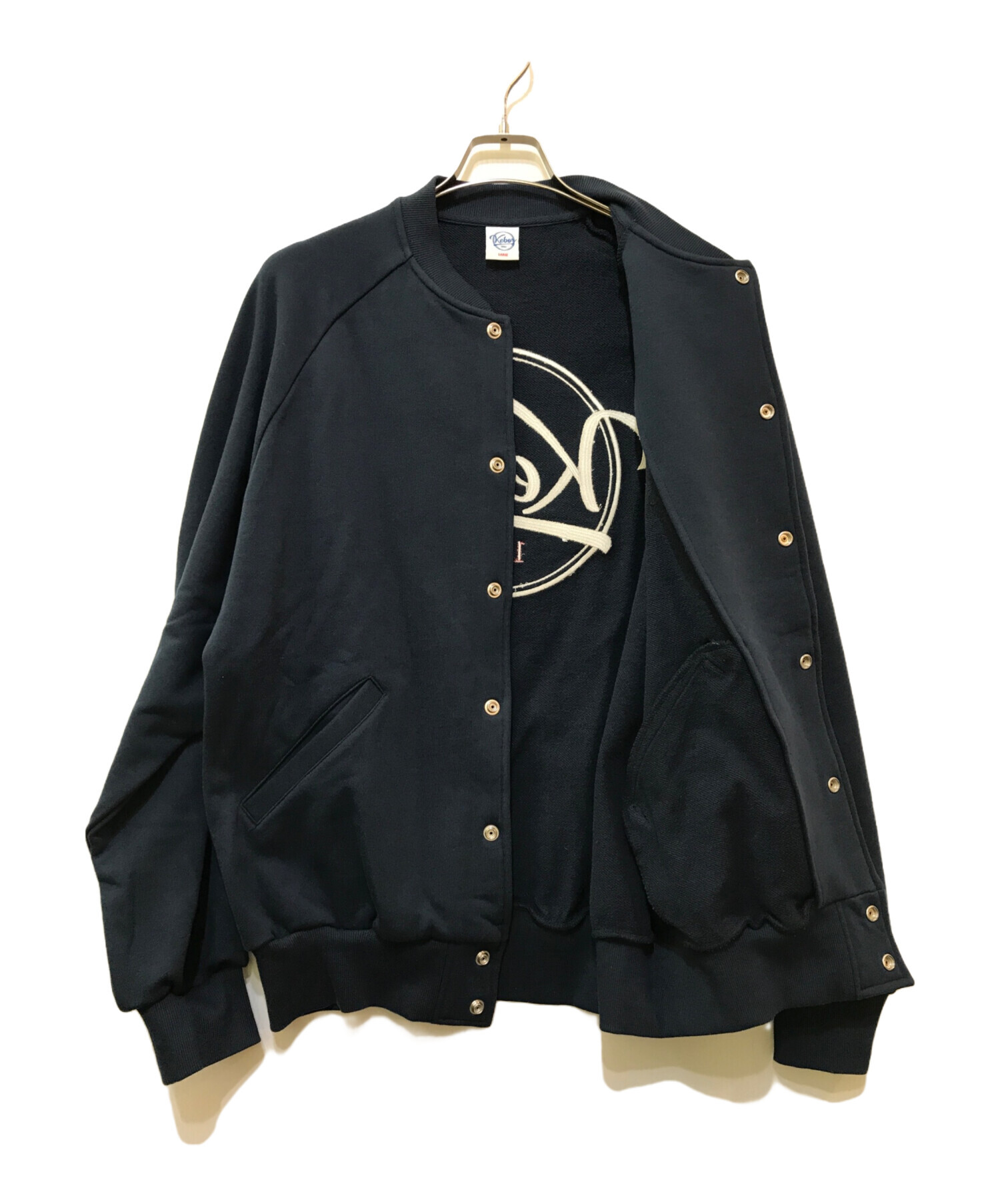 中古・古着通販】KEBOZ (ケボズ) スタジャン ネイビー サイズ:LARGE