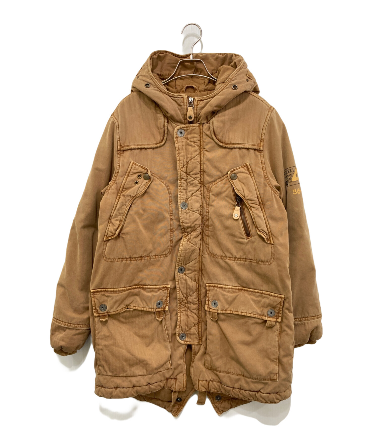 中古・古着通販】DIESEL (ディーゼル) モッズコート ブラウン サイズ