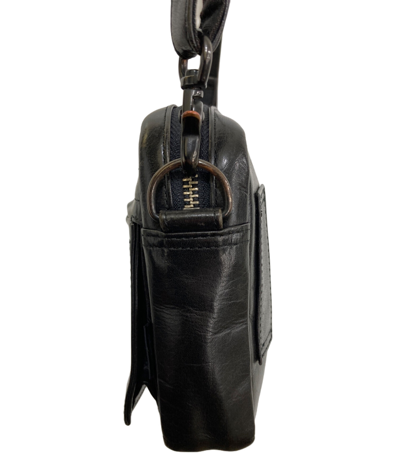 中古・古着通販】PORTER (ポーター) スクエアレザーショルダーバッグ