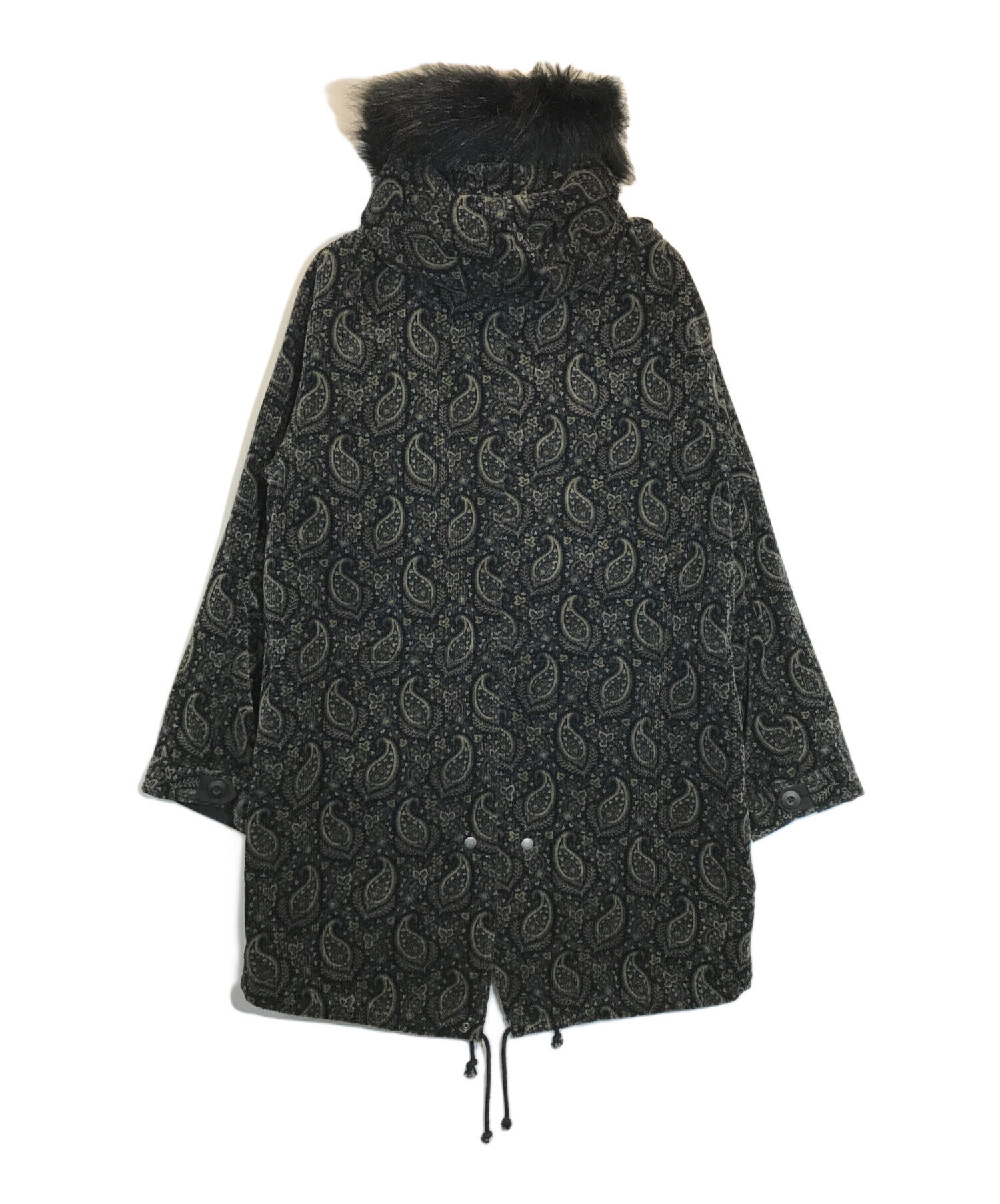 中古・古着通販】glamb (グラム) コーデュロイモッズコート ブラック