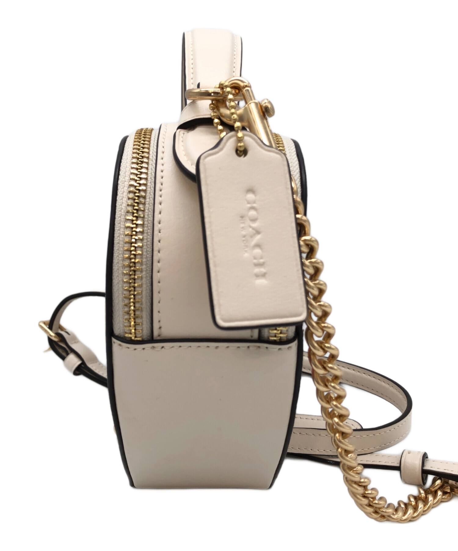 中古・古着通販】COACH (コーチ) ハート型ショルダーバッグ ピンク