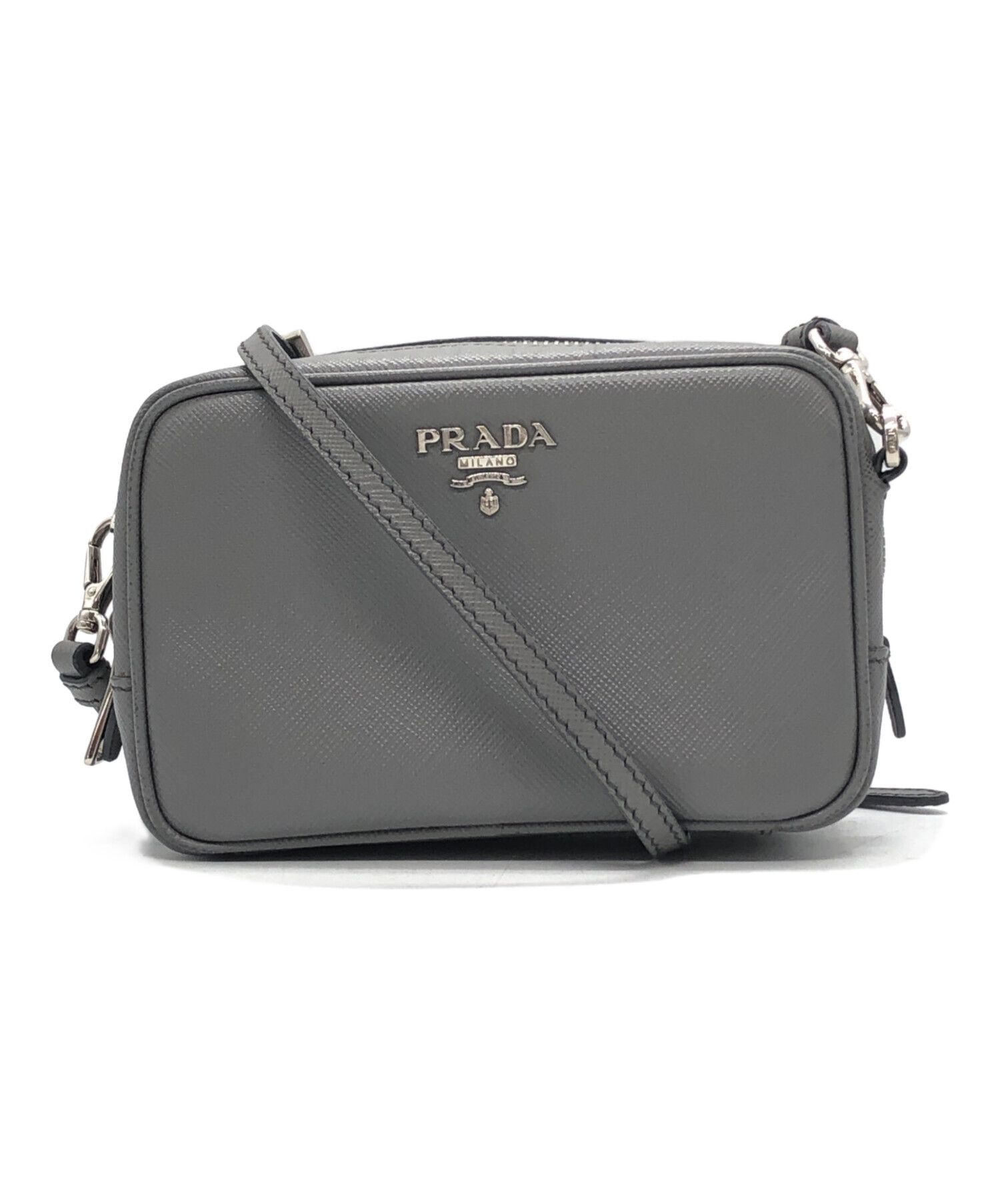 中古・古着通販】PRADA (プラダ) ミニショルダーバッグ グレー
