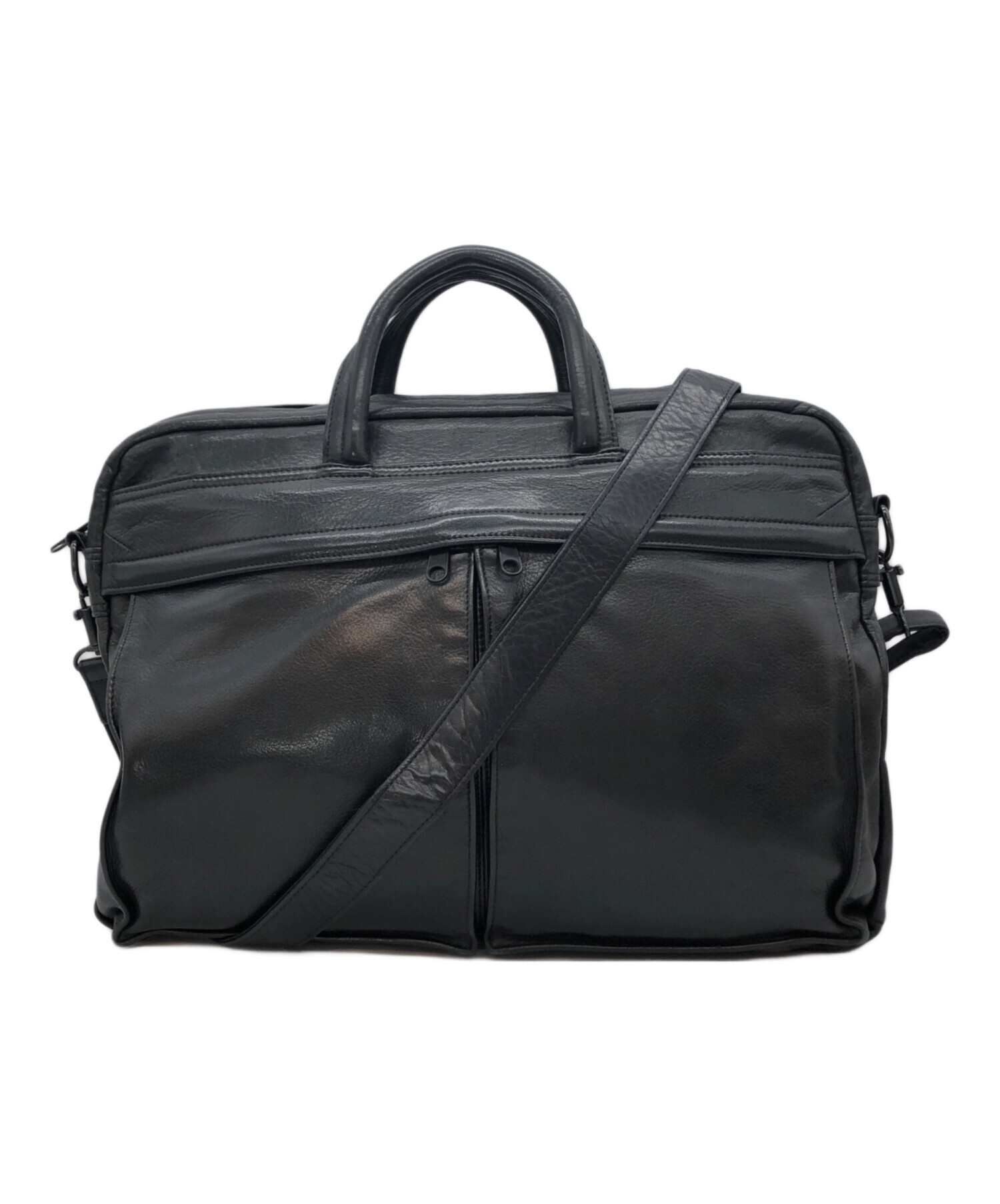 極美品 ポーター タウゼン 2way ビジネスバッグ ブラック オールレザー