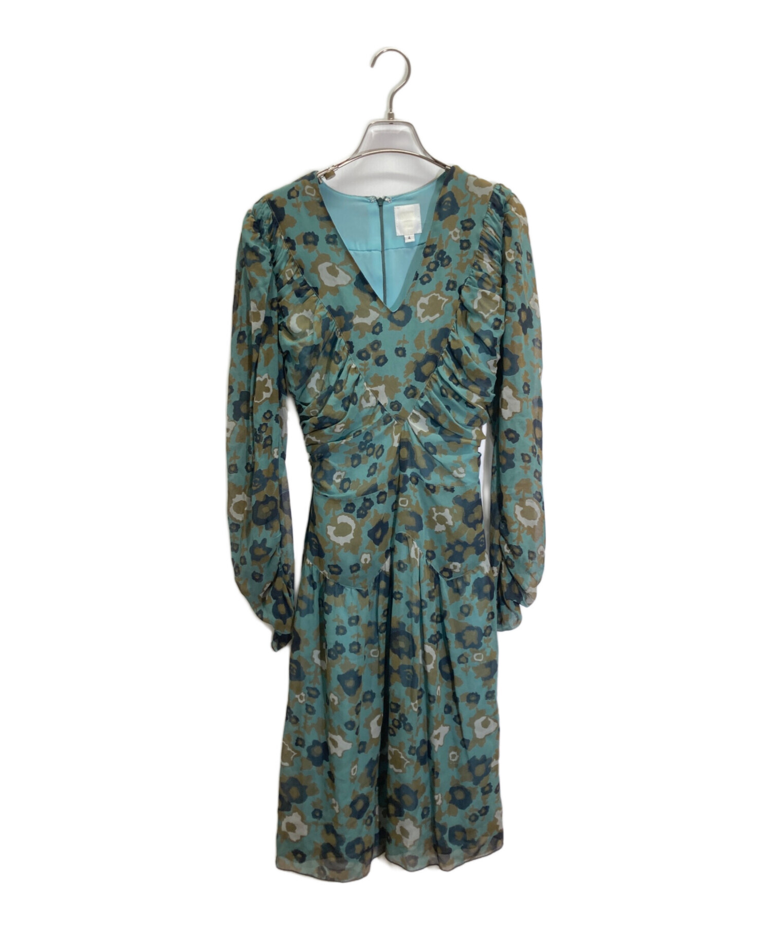 中古・古着通販】ANNA SUI (アナスイ) シルクワンピース グリーン