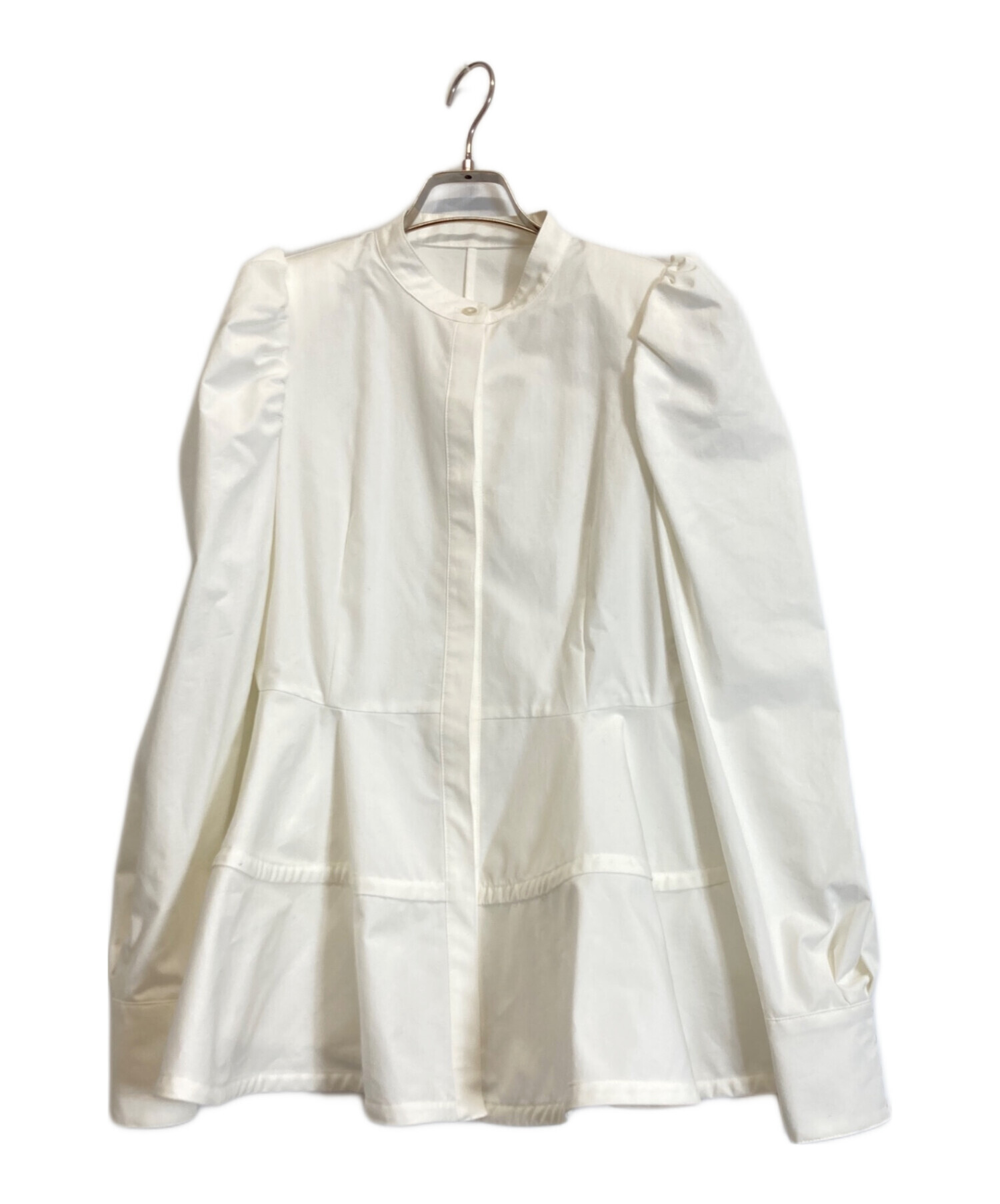 中古・古着通販】cygne (シーニュ) ペプラムシャツ ホワイト サイズ:1