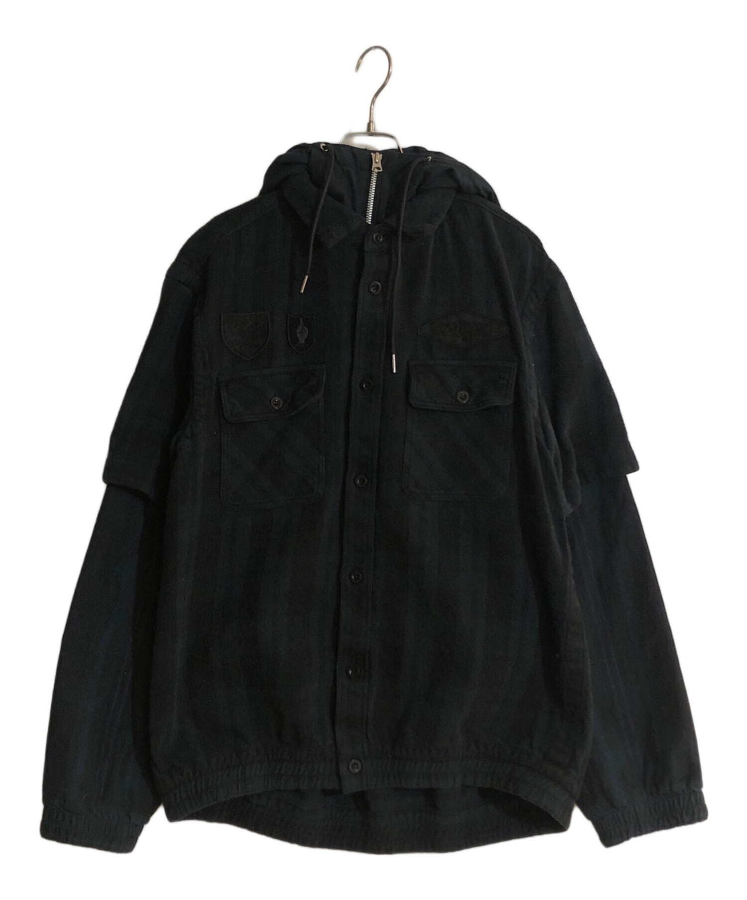 中古・古着通販】sacai (サカイ) GONZ MULTI PATCH PLAID HOODIE