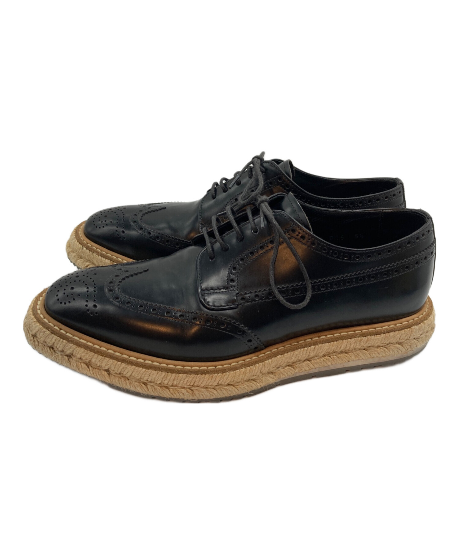 中古・古着通販】PRADA (プラダ) エスパドリーユウィングチップ