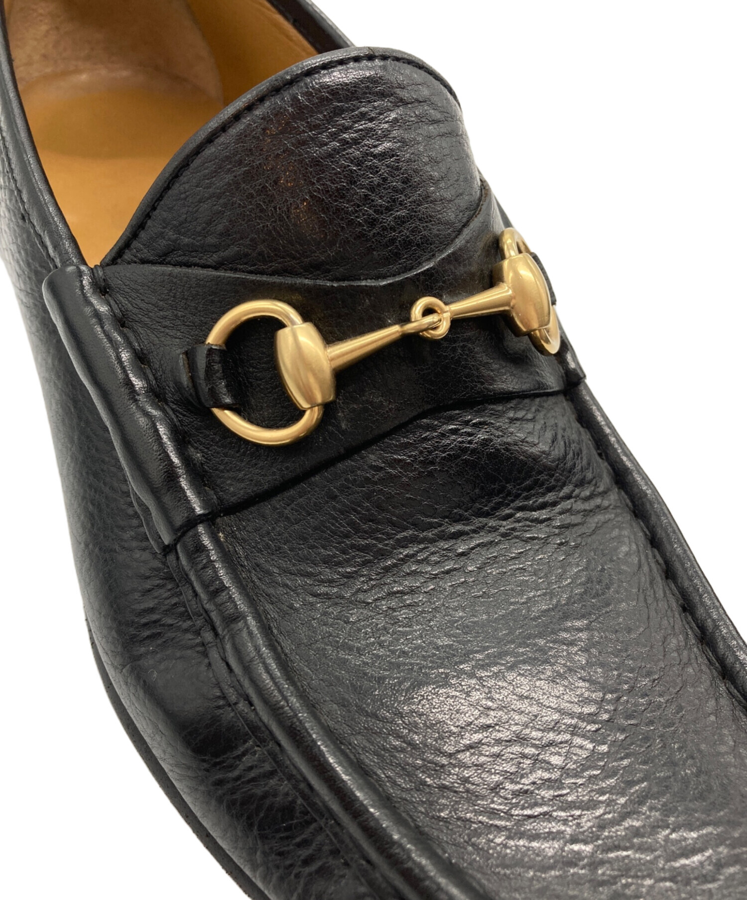 中古・古着通販】GUCCI (グッチ) ホースビットローファー ブラック